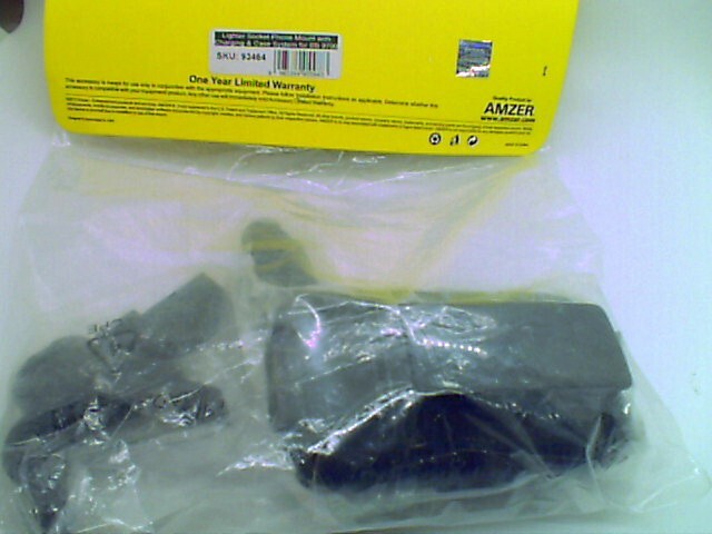 Amzer AMZ93464 Lighter Socket Phone Mount with Charging and Case NEW