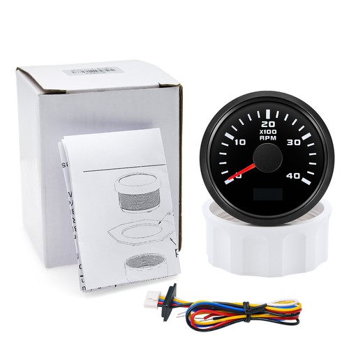 2" 52mm Waterproof Rev Counter Tachometer 0-4000RPM Gauge for Boat Car Truck ATV - Picture 16 of 17