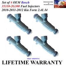 Genuine Set of 4 OEM Bosch Fuel Injectors For 2010-2011-2012 Kia Forte 2.4L I4