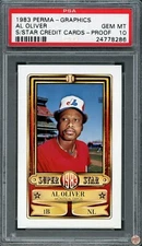 1983 PERMA-GRAPHICS SUPER STAR CREDIT CARDS PRF AL OLIVER #NA PSA 10 POP 1 (286)