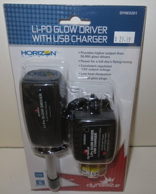 Dynamite Li-Po Glow Driver with USB Charger #DYNE0201