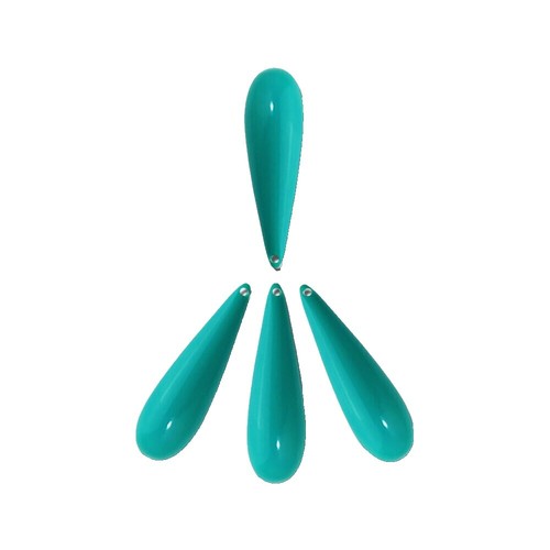 ZZ03594 44x22x6mm 8pcs Blue/white Stripes Agate Teardrop Pendant