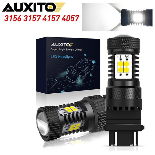 AUXITO 3157 3156 4114 4157 LED DRL Driving Daytime Running Light Bulbs White EAA