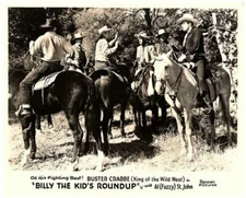 Billy the Kid's Roundup original 8x10 lobby card Buster Crabbe and posse