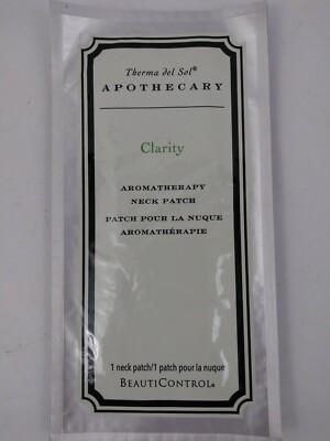 4 BeautiControl Therma Del Sol Apothecary Clarity Aromatherapy Neck Patches 