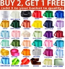 Satin Ribbon 50mm 2" inch 5cm many Colrs Buy 2 & Get 1 Free Must add 3 in basket