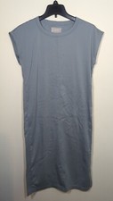 EVERLANE The Long Weekend Tee Dress Gray cotton straight side slit midi Size S