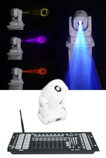 Rockville ROCK SPOT 260W WHITE DJ Moving Head Spot Light Wireless DMX Controller