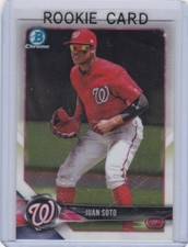 JUAN SOTO ROOKIE CARD Washington Nationals 2018 BOWMAN CHROME Baseball Prospects