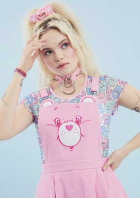 Women's Care Bears Pink Pinafore Overall Dress Pinafore M | eBay Women's Care Bears Pink Pinafore Overall Dress Pinafore M | eBay