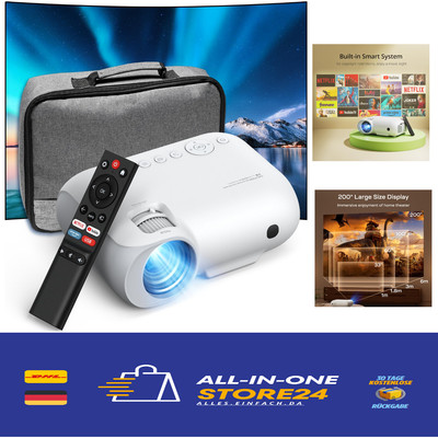 YOTON Beamer Y9 4K WiFi Bluetooth Smart Projektor Netflix Dolby Tasche 20000lm