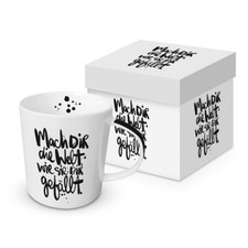 PPD Tasse Mach dir die Welt wie sie dir gefällt Kaffeetasse Henkelbecher Teetass