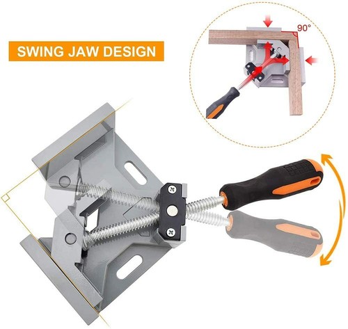 90°Right Angle Clamp Corner Clamp 2-Piece Right Angle Adjustable Bench Vise Tool - Picture 2 of 7