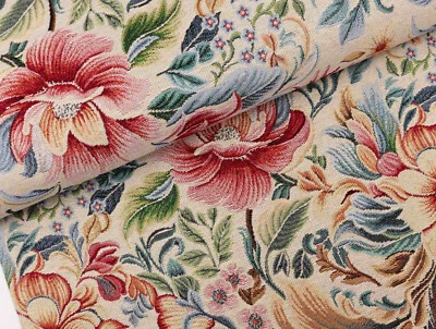 MARKENLOS GOBELIN Stoff Dekostoff Taschenstoff Kissen Polster LILIE BLUME EUR 19,98/m