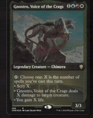 Commander Legends #596 Gnostro, Voice of the Crags (Foil Etched) LP