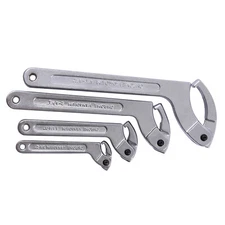4pcs Adjustable Hook & C Pin Spanner Wrench Set Tighten Removing Nut Wrench