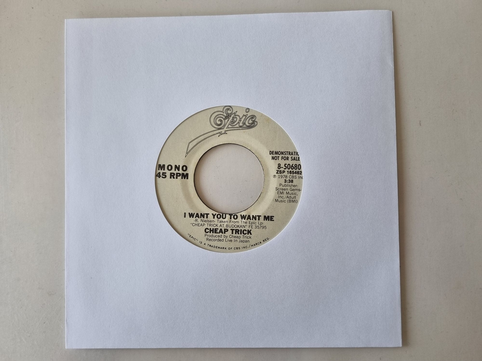 Cheap Trick - I want you to want me 7'' Vinyl US PROMO