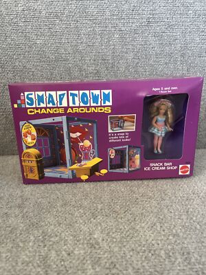 NOS New Mattel Snap Town Change Arounds #7677 Rare Snack Bar Ice Cream Shop HTF