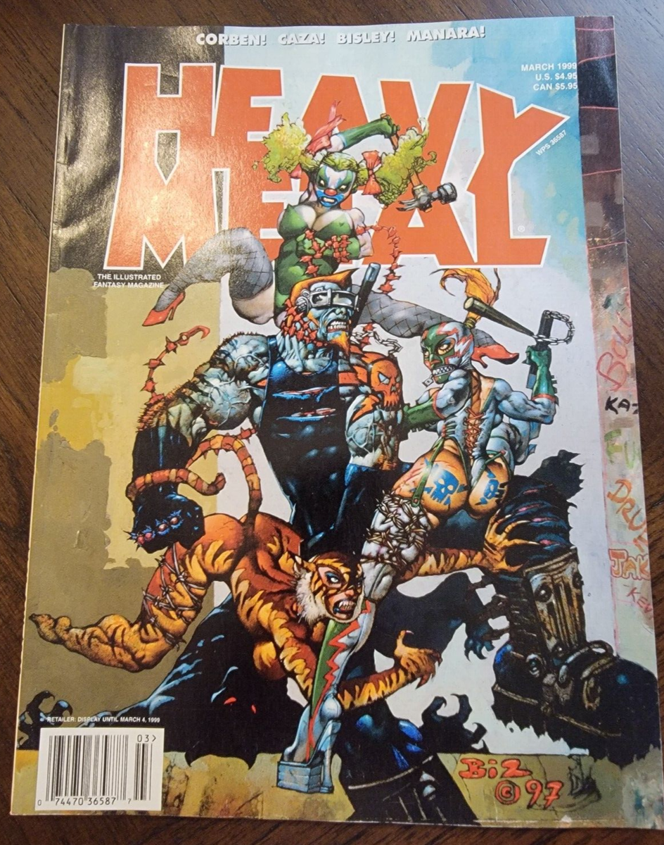 Heavy Metal Magazine March 1999 VG Fantasy Cómic | eBay
