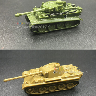 1:144 WWII Military Army Armor Tiger Panther Tank Assembled Model