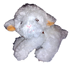 Garanimals LAMB White Soft Fur 9in Plush Pink Feet Inner Ears Brown Bow 2015