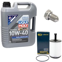 MotoröL ÖLfilter SH4771L 10W40 5Liter + ÖLablassschraube FüR Seat Cordoba Skoda