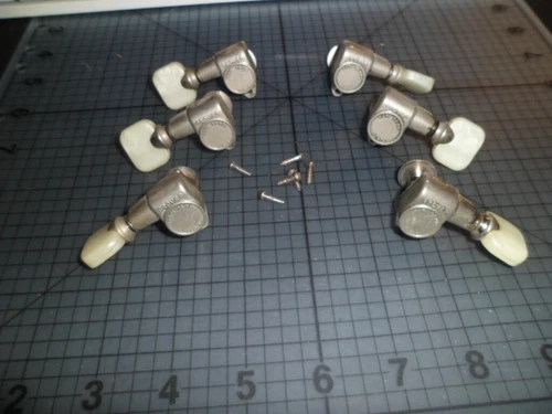 Vintage Grover Futura Rotomatic Tuners Pat. Pending Milk Bottle Set 3x3