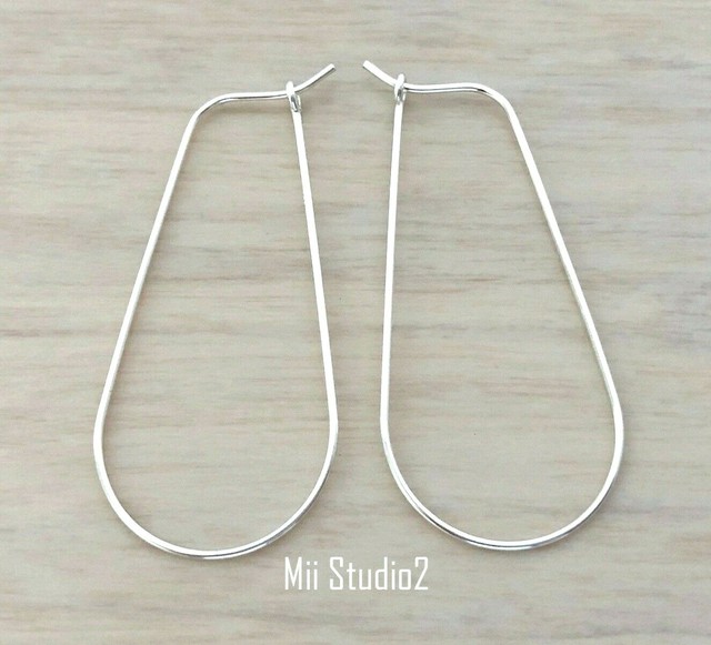 6pcs Teardrop Beading Hoop Sterling Silver 17x40mm E87s eBay