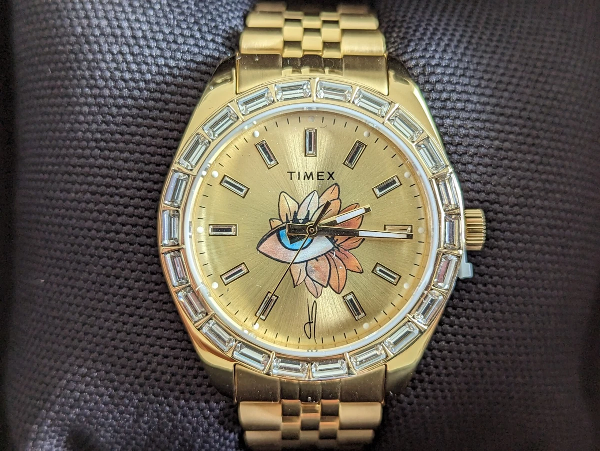 Timex watches golden chain cheap
