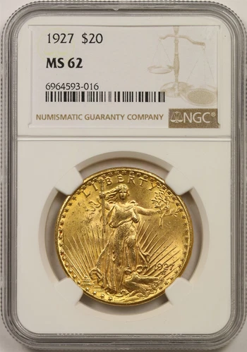 1927 $20 NGC MS 62 Saint-Gaudens Gold Double Eagle