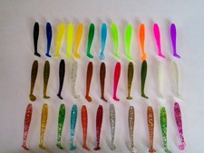 100 LOT 2" Paddle Swimbait Soft Plastic Fishing Lure Crappie Walleye Buy in Bulk