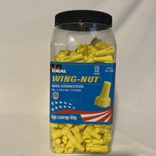 IDEAL 451 Yellow Wing Nut Wire Connectors 500 Per Jar 30-651J