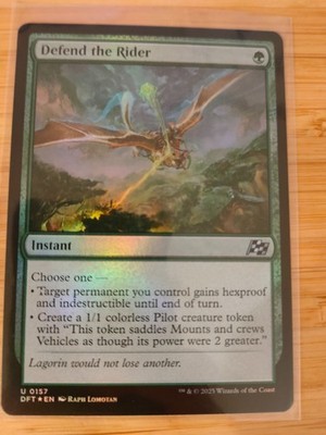 MTG Defend the Rider (FOIL) 0157 Aetherdrift M/NM kostenloser Versand im Vereinigten Königreich