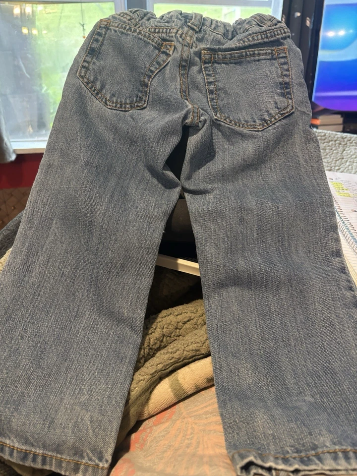 Toughskins Jeans Boy’s Size 4 Relaxed Stretch Waistband Adjustable Sides EUC - Image 2 of 4