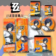 6Pcs/set Zenless Zone Zero Asaba Harumasa Postcards Cards Lapel Badges Keychain