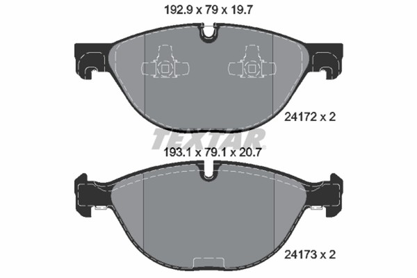 Bremsbelagsatz Scheibenbremse Q+ Textar 2417201 FüR Bmw X5 X6 E70 E72 E71 F86-image