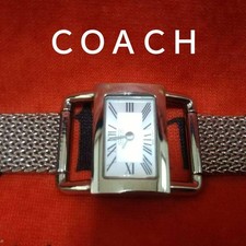 COACH Quartz Watch Silver Mesh Band Condition: Excellent