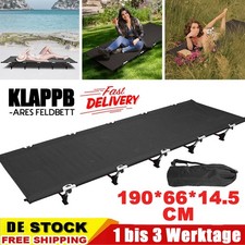 Alu Feldbett 150 kg Campingbett Campingliege 190 *66 *14.5cm Gästebett Klappbett