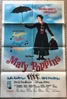MARY POPPINS  Julie Andrews  flying with umbrella  Disneys org movie poster 2579