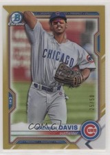 2021 Bowman Chrome Prospects Gold Refractor 25/50 Brennen Davis #BCP-173 1v3