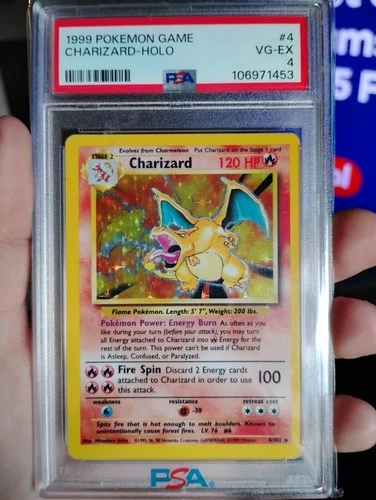 1999 Base Set Charizard PSA 4