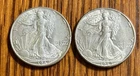(2) 1942 Walking Liberty Half Dollars - Lot Of Two Silver .50c Coins