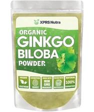 ORGANIC GINKGO BILOBA POWDER Leaf Brain Function Anti-Aging Herb Immune Heart