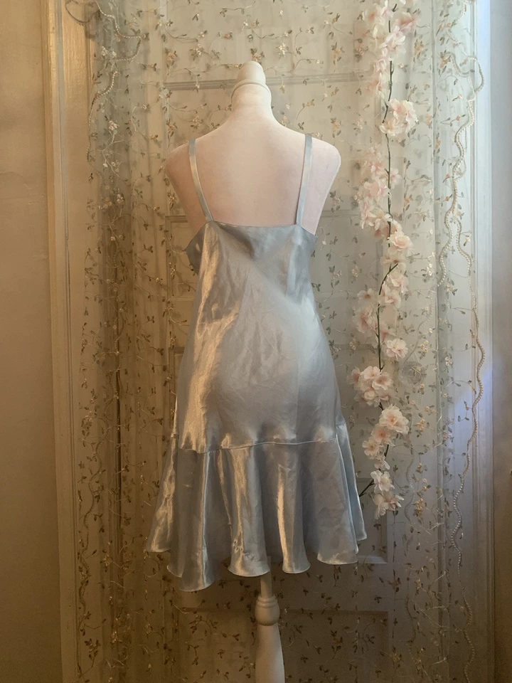 Vintage Victoria’s Secret Blue Slip Dress Coquette Balletcore Size M - Image 3 of 4