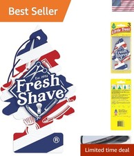Fresh Shave Scented Car Air Fresheners - 6 Hanging Paper Fresheners Made in USA