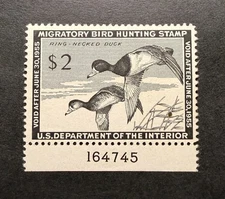 WTDstamps - #RW21 1954 Plate# - US Federal Duck Stamp - Mint OG NH