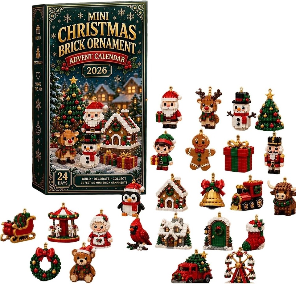 Buildable Calander Mini Christmas Brick Ornament Advent Calendar 24 Day Unique Buildable ...