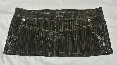 DIA d.i.a. Hot Shorts Dk Green Black Size M Women's Distressed Japan Authentic