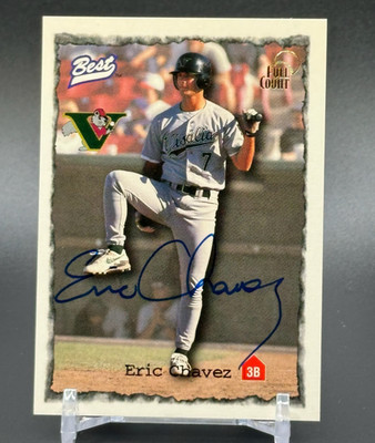 1997 Best Full Count Auto Eric Chavez (Standing) Rookie Auto RC