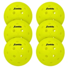 Franklin Sports X40 Pickleballs Vellum - 6Pc: Neon Yellow, Polyethylene,